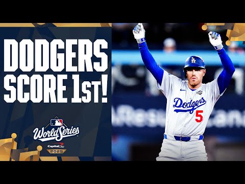 Dodgers score in the first inning to take an early Game 2 lead! (Full World Series inning)