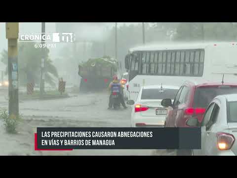 Aguacero en Managua causa abnegaciones en vías y barrios - Nicaragua