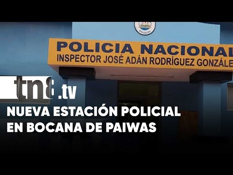 Inauguran nueva estación policial en Bocana de Paiwás, Costa Caribe Sur - Nicaragua