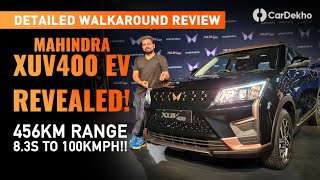 Mahindra XUV400 Electric Revealed: 456km range🤯, Interiors and more! Detailed Walkaround Review