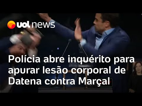 Polícia investiga se Datena cometeu crime de lesão corporal ao dar cadeirada em Marçal