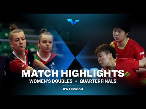 Table Tennis 🥍 Zhang Rui/Kuai Man vs Leila Imre/Mercedes Nagyvaradi | WD | WTT Contender Muscat 2022 (QF)