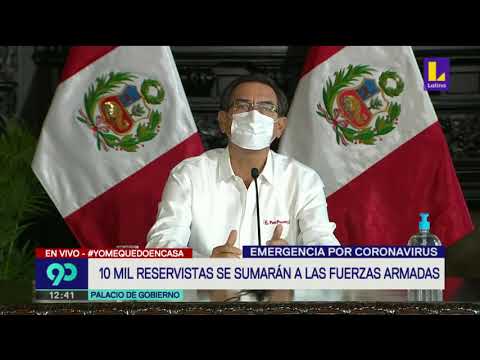 Presidente Martín Vizcarra dio conferencia en día 13 de emergencia por coronavirus