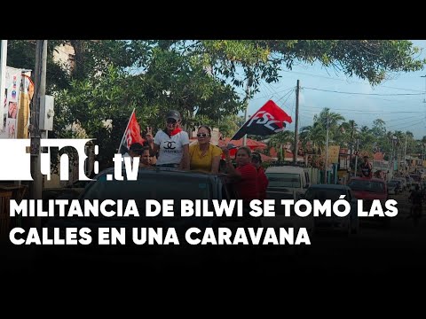 Caravana en respaldo a la Revolución Sandinista en Bilwi - Nicaragua