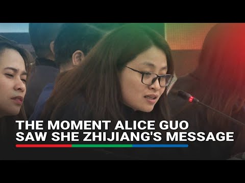 Actual moment: Alice Guo sees message from self-confessed Chinese spy