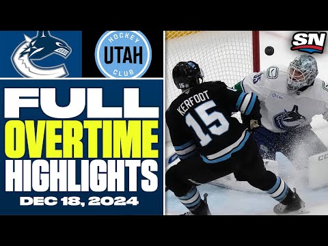 Vancouver Canucks at Utah HC | FULL Overtime Highlights - December 18, 2024