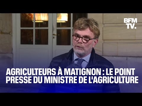 Agriculteurs à Matignon: Marc Fesneau, le ministre de l'Agriculture, s'exprime
