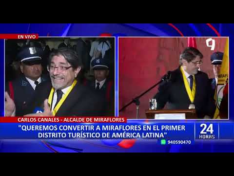 Carlos Canales juramentó como nuevo alcalde de Miraflores