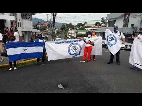 Gobierno Ilegitimo Daniel Ortega Murillo Planton desde la Embajada Sandinista en San Jose CostaRica