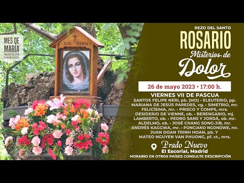 SANTO ROSARIO de hoy Viernes (Misterios Dolorosos) en DIRECTO desde PRADO NUEVO a las 17:00 h.