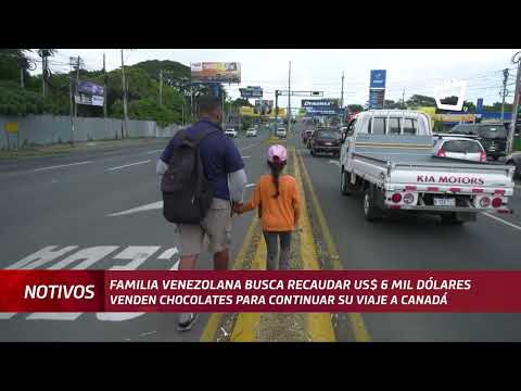 Familia venezolana busca recaudar 6 mil dólares para continuar su viaje desde Nicaragua
