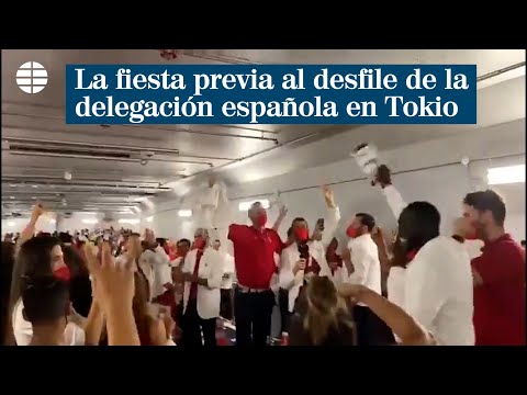 Juegos Olímpicos: La fiesta previa al desfile de la delegación española en el estadio de Tokio