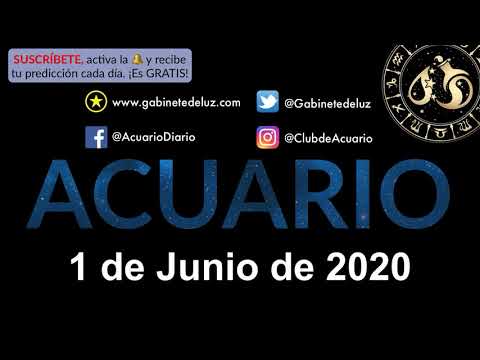 Horóscopo Diario - Acuario - 1 de Junio de 2020