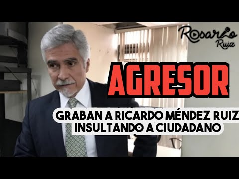 Ciudadano confronta a Ricardo Méndez Ruiz y éste le responde con insultos.