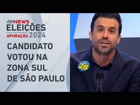 Pablo Marçal chega para votar a 5 minutos do fechamento das urnas