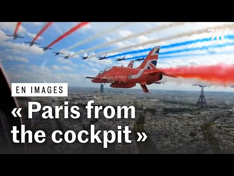 Visite de Charles III : un avion de la Royal Air Force filme son survol de Paris