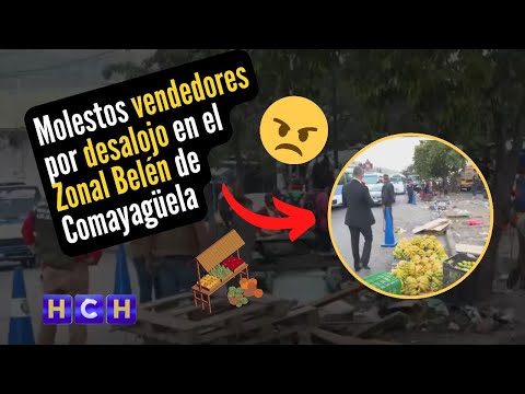 Molestos vendedores tras ser desalojados de la mediana en el Zonal Belén de Comayagüela