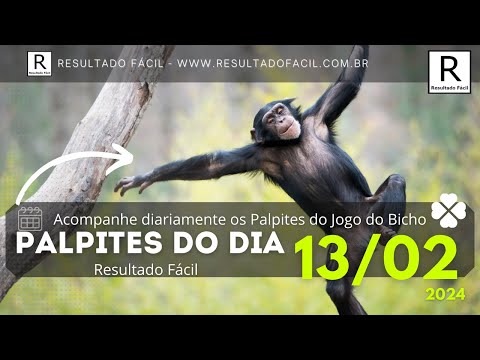 Palpite do dia 13/02/2024 Jogo do Bicho - Resultado Fácil