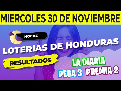 Sorteo 9PM Loto Honduras, La Diaria Pega 3 Premia 2, Miércoles 30 de Noviembre del 2022 | Ganador