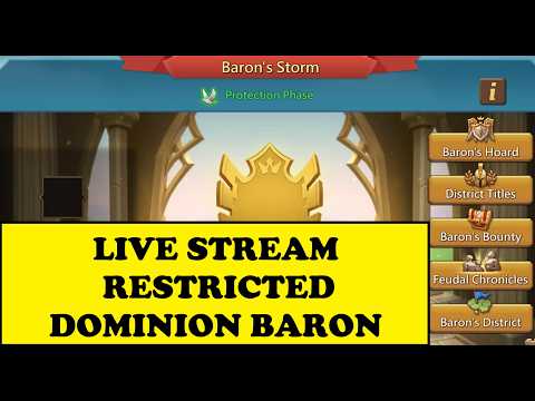 LIVE STREAM - RESTRICTED DOMINION BARON FILLING - helping the fam!