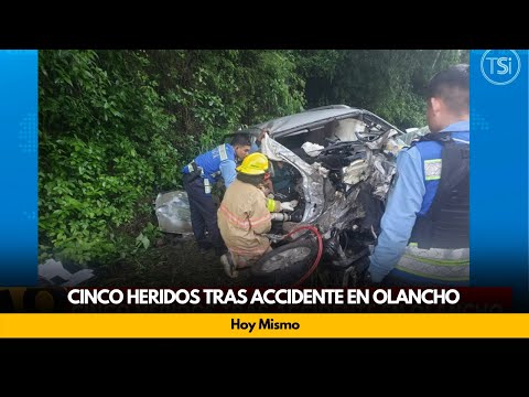 Cinco heridos tras accidente en Olancho