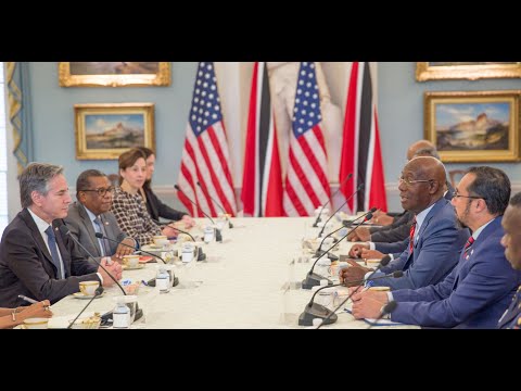 PM Rowley, US Secretary Of State In Talks On Energy Security, Climate Resilience