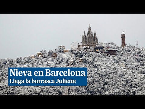 La borrasca Juliette deja un manto de nieve en Barcelona
