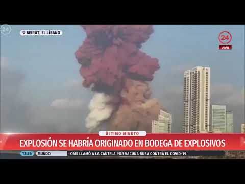 Una fuerte explosión sacude el puerto de Beirut en El Líbano | 24 Horas TVN Chile