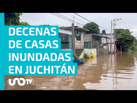 Desbordamiento del río Los Perros deja más de 2 mil damnificados en Juchitán