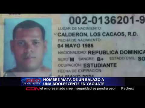 Hombre mata de un balazo a una adolescente en Yaguate