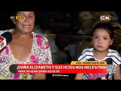 Doña Elizabeth y su familia claman ayuda a la ciudadanía
