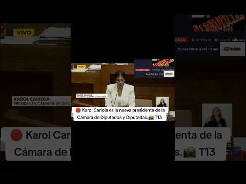 Karol Cariola es la nueva presidenta de la Cámara de Diputados y Diputadas #urgente #chile