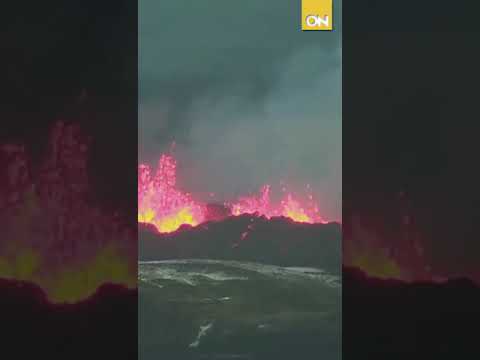 Mira las imágenes más impactantes de la erupción de un volcán en Islandia  #oncenoticias