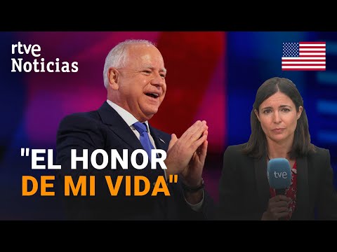 EE.UU.: TIM WALZ acepta la NOMINACIÓN DEMÓCRATA a VICEPRESIDENTE junto a KAMALA HARRIS | RTVE