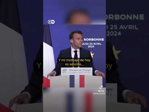 Presidente de Francia Macron advierte que Europa puede morir.