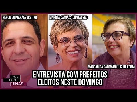 Entrevista com Heron Guimarães, Marília Campos e Margarida Salomão, prefeitos eleitos neste domingo