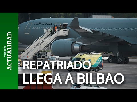 Llegada a Bilbao del avión militar con el repatriado español enfermo desde Tailandia