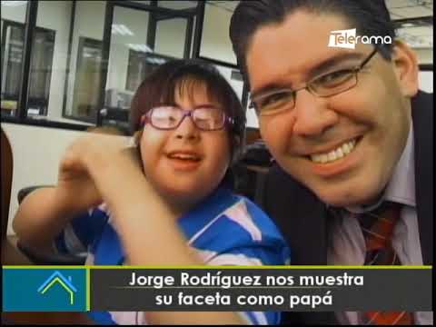 Jorge Rodríguez nos muestra su faceta como papá