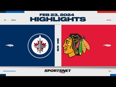 NHL Highlights | Jets vs. Blackhawks - February 23, 2024