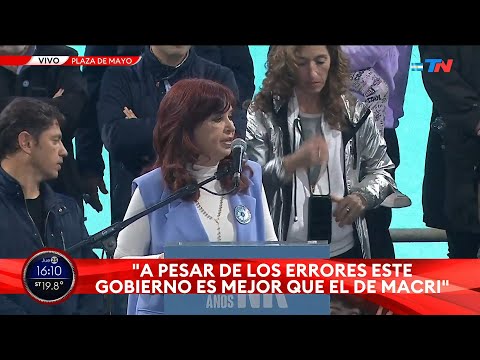 CFK: A pesar de los errores, este Gobierno es infinitamente mejor al que hubiera tenido Macri