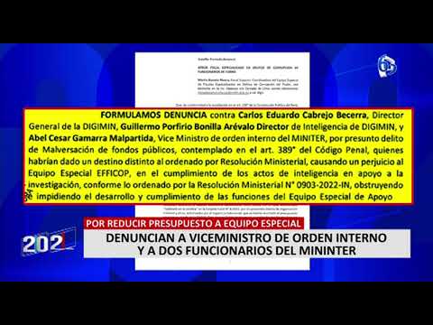 Fiscal Marita Barreto denuncia a directores de la Digimin y a viceministro del Mininter (2/2)