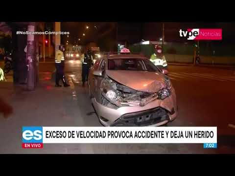 Accidente vehicular deja un herido de gravedad en el Cercado de Lima