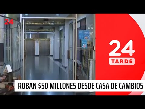 Delincuentes roban $50 millones desde cada de cambios en Paseo Ahumada | 24 Horas TVN Chile