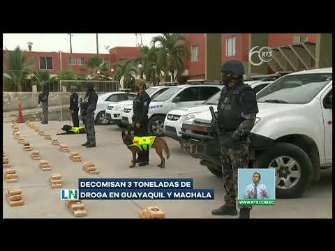 Decomisan 3 toneladas de Droga en Guayaquil y Machala