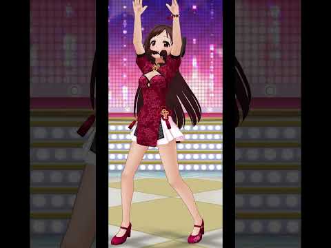 あかりんごのレッドチャイナワンピ🍎🐼 #デレステ #辻野あかり