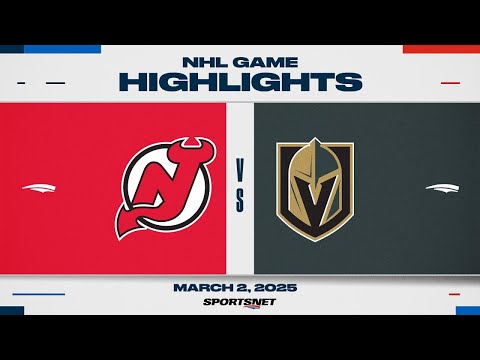 NHL Highlights | Devils vs. Golden Knights - March 2, 2025