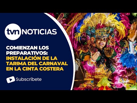 Instalan tarima del Carnaval en la Cinta Costera