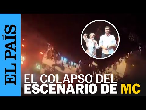 MÉXICO | El colapso del escenario donde Álvarez Máynez celebraba un mitin  | EL PAÍS