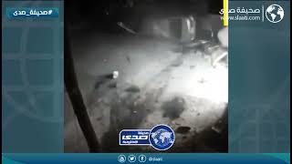 لحظة وفاة سائق في حادث سير