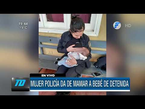 Mujer policía dio de mamar a bebé de una detenida